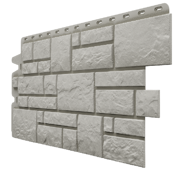 Фасадные панели (цокольный сайдинг) , Burg (камень), Серебристый от производителя  Docke по цене 608 р