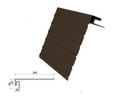 J-фаска ( ветровая, карнизная планка ) коричневая для винилового сайдинга от производителя  Россия по цене 899.00 р