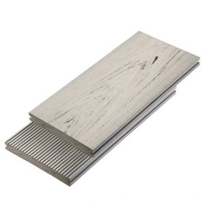 Террасная доска из ДПК Multicolor Дымчато-белый Полнотелая 140мм от производителя  Bruggan  по цене 1 997 р