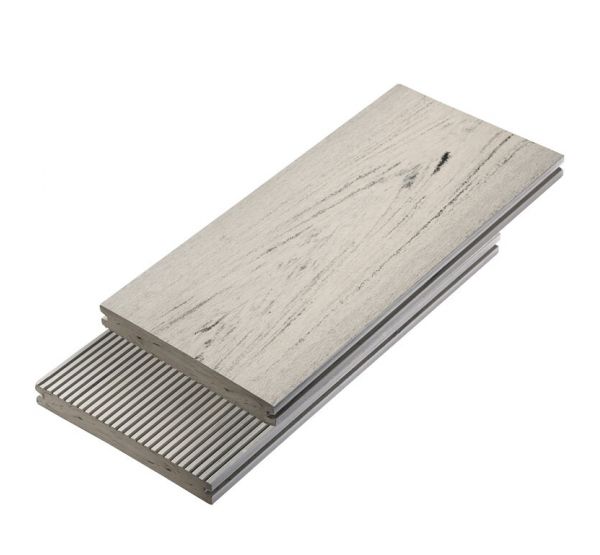 Террасная доска из ДПК Multicolor Дымчато-белый Полнотелая 140мм от производителя  Bruggan  по цене 1 997 р