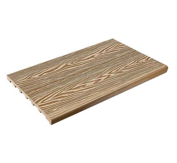 Ступень полнотелая из ДПК Step 3D Орех от производителя  Deckart (Россия) по цене 2 700 р