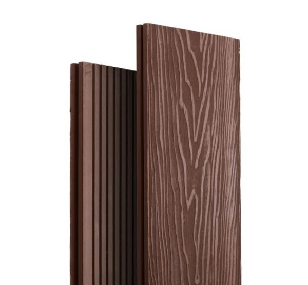 Террасная доска ДПК Топ полнотелая 3D Шоколад от производителя  Ecodecking по цене 1 038 р