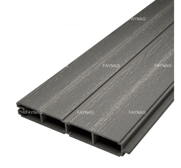 Заборная доска из ДПК WOOD - Графит от производителя  Faynag по цене 716 р