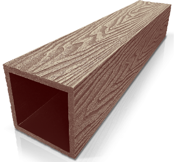 Столб ДПК 3D фактура дерева Светло-коричневый от производителя  GardenParkett по цене 1 033 р