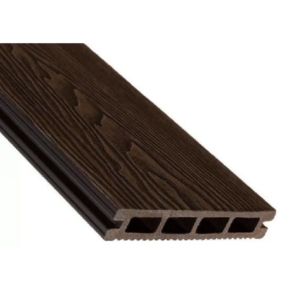 Террасная доска ДПК (Middle) Esthetic Wood шовная с 3D тиснением Венге ...