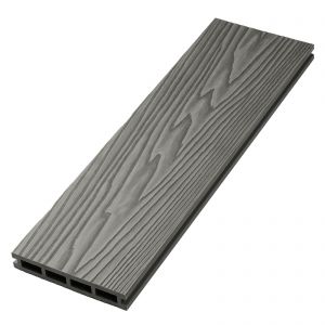 Террасная доска ДПК двусторонняя New 3D тиснение + вельвет Серый от производителя  NanoWood по цене 495 р