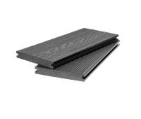 Террасная доска ДПК ( 3D фактура дерева ) полнотелая двухсторонняя Чёрный