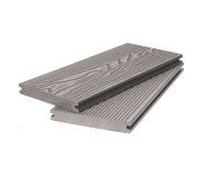 Террасная доска ДПК ( 3D фактура дерева ) полнотелая двухсторонняя Серый