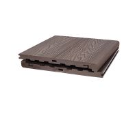 Ступени из ДПК МАССИВ 3Д WOOD Тёмно-коричневый