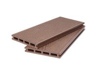 Террасная доска ДПК 3D+вельвет пустотелая двухсторонняя Светло-коричневый