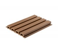 Фасадная панель ДПК брусковая с тиснением Орех (под заказ)