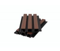 Фасадная панель ДПК брусковая, двухцветная 3D, co-extrusion Коричнево-красная (под заказ) Фасадная панель ДПК брусковая, двухцветная 3D, co-extrusion Коричнево-красная (под заказ)