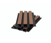 Фасадная панель ДПК брусковая, двухцветная 3D, co-extrusion Песчаная (под заказ)