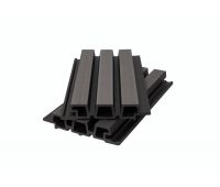 Фасадная панель ДПК брусковая, двухцветная 3D, co-extrusion Тёмно-серая (под заказ) Фасадная панель ДПК брусковая, двухцветная 3D, co-extrusion Тёмно-серая (под заказ)