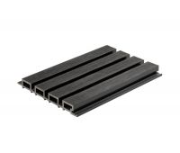 Фасадная панель ДПК брусковая с глубоким тиснением Графит (под заказ)