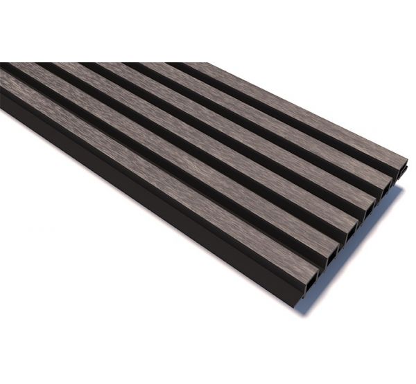 Реечные панели Lines Ultra Smoke gray от производителя  Woodvex по цене 1 071 р