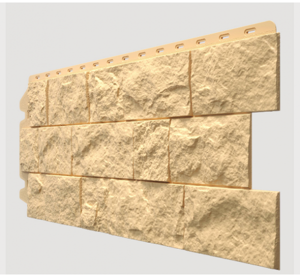 Фасадные панели (цокольный сайдинг) , Fels (скала), Elfenfels Слоновая кость от производителя  Docke по цене 615 р
