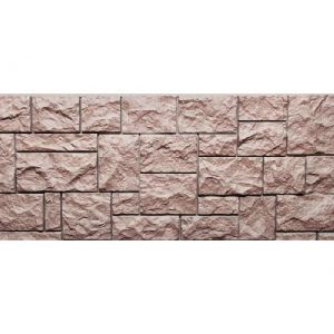 Фасадные панели (цокольный сайдинг) коллекция камень дикий - Терракотовый от производителя  Fineber по цене 645 р