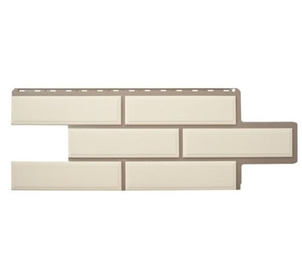 Фасадные панели (цокольный сайдинг) Венецианский камень Белый от производителя  Альта-профиль по цене 485 р