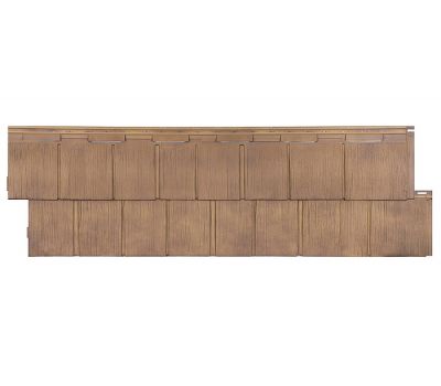Фасадные панели (цокольный сайдинг) коллекция Щепа Пихта ЭКО-2 - Орех от производителя  Т-сайдинг по цене 534 р