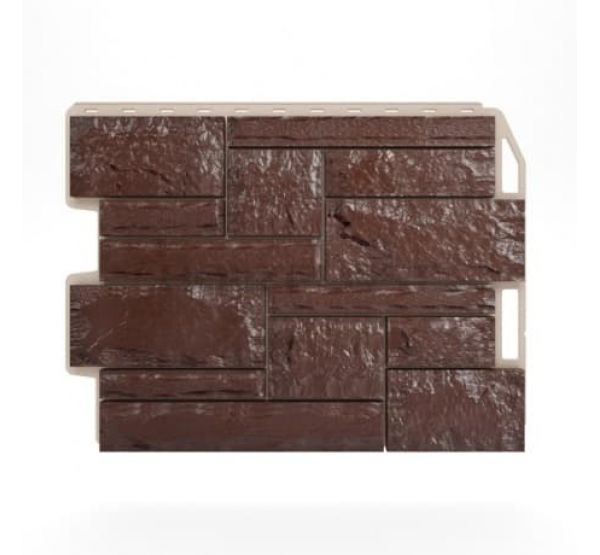 Фасадные панели (цокольный сайдинг) Бут Dunkelbraun / Темно-коричневый от производителя  Holzplast по цене 0 р