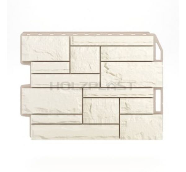 Фасадные панели (цокольный сайдинг) Бут Weiss / Белый от производителя  Holzplast по цене 0 р