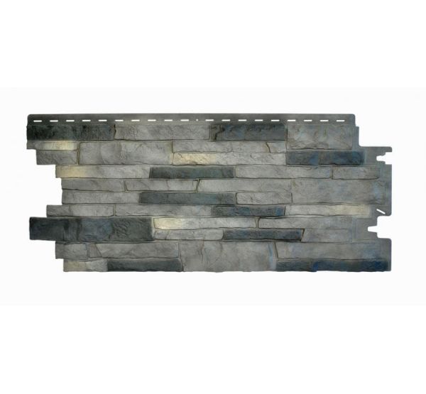 Цокольный сайдинг Stacked-Stone Premium (Природный камень Премиум) Lewiston Crest (Графит) от производителя  Nailite по цене 1 850 р