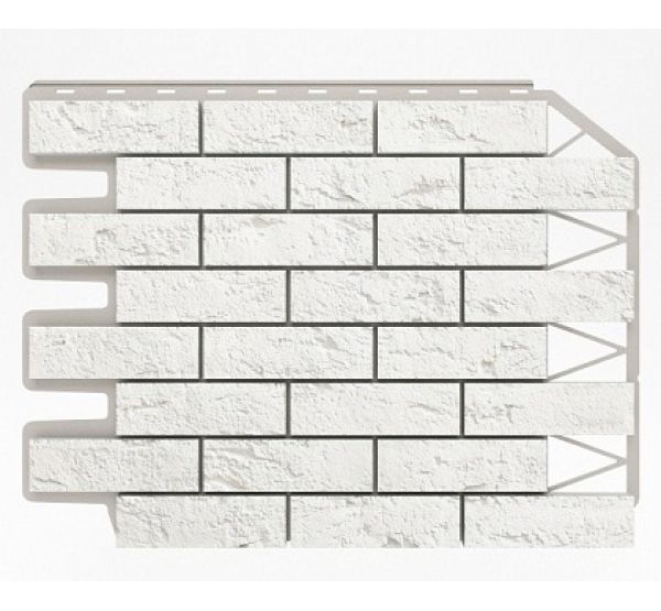 Фасадные панели (цокольный сайдинг) Кирпич Weiss / Кирпич белый от производителя  Holzplast по цене 0 р