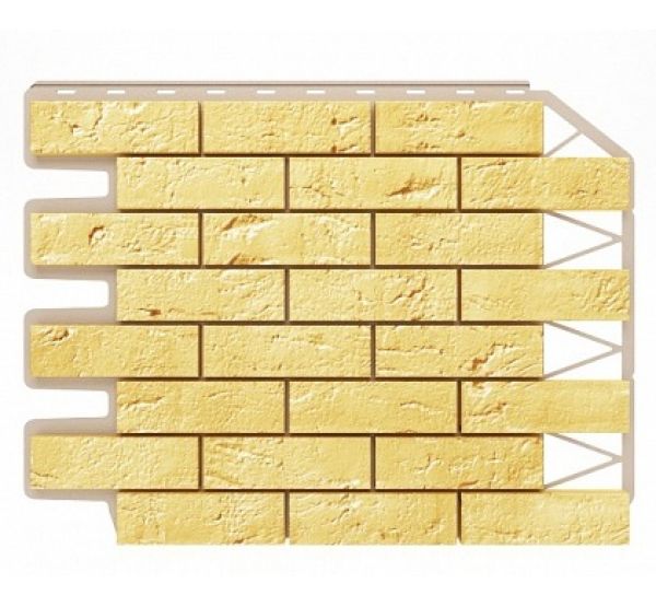 Фасадные панели (цокольный сайдинг) Кирпич Sandgelb / Песочный от производителя  Holzplast по цене 0 р