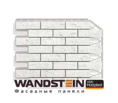 Фасадные панели (цокольный сайдинг) Кирпич Белый NEW от производителя  Holzplast по цене 0 р