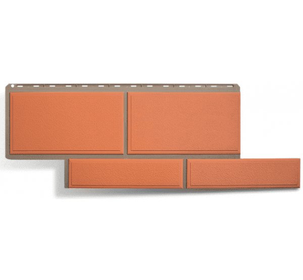 Фасадные панели (цокольный сайдинг)   Флорентийский камень Терракотовый от производителя  Альта-профиль по цене 485 р