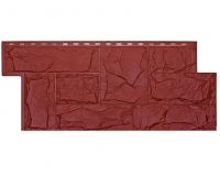Фасадные панели (цокольный сайдинг) коллекция Гранит Леон - Красный