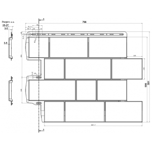 Фасадные панели (цокольный сайдинг)  Туф Исландский от производителя  Альта-профиль по цене 515 р