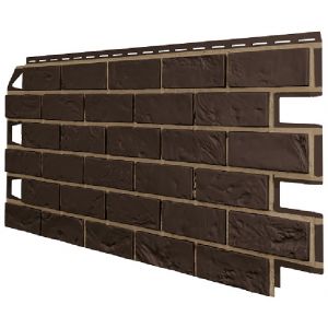 Фасадные панели (Цокольный Сайдинг) VOX Vilo Brick Тёмно-коричневый от производителя  Vox по цене 515 р