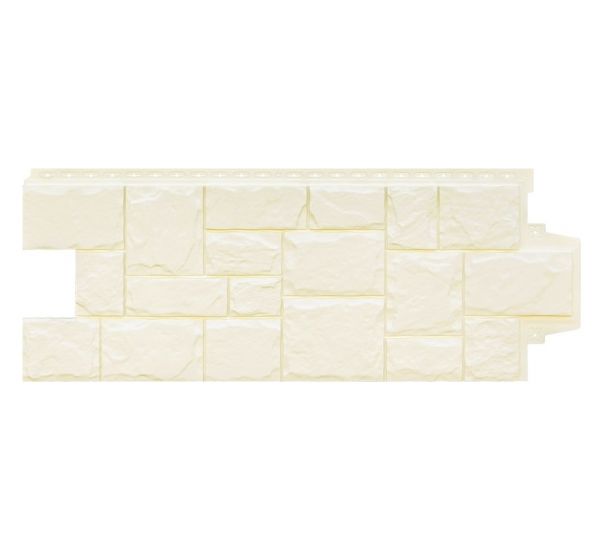 Фасадные панели Стандарт Крупный камень Молочный от производителя  Grand Line по цене 440 р