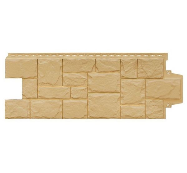 Фасадные панели Стандарт Крупный камень Песочный от производителя  Grand Line по цене 440 р