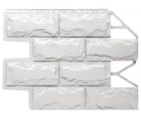 Фасадные панели (цокольный сайдинг) Блок - Молочно-белый