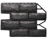 Фасадные панели (цокольный сайдинг) Блок - Темно-серый