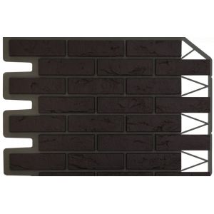 Фасадные панели Кирпич Баварский - Тёмно- коричневый от производителя  Fineber по цене 530 р