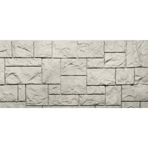 Фасадные панели (цокольный сайдинг) коллекция камень дикий - Жемчужный от производителя  Fineber по цене 655 р