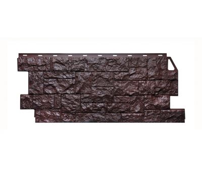 Фасадные панели (цокольный сайдинг) коллекция камень дикий - Коричневый от производителя Fineber по цене 680.00 р