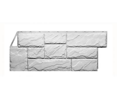 Фасадные панели (цокольный сайдинг) коллекция Камень Крупный - Мелованный белый от производителя Fineber по цене 640.00 р