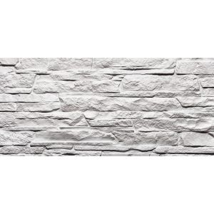 Фасадные панели (цокольный сайдинг) коллекция Скала - Мелованный белый от производителя  Fineber по цене 750 р