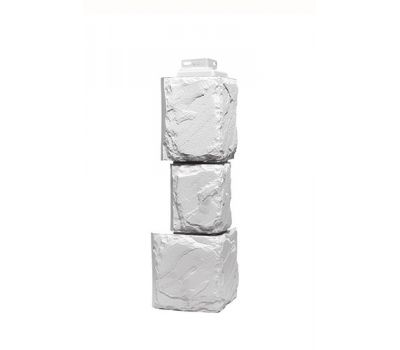 Угол наружный коллекция Камень крупный Мелованный белый от производителя  Fineber по цене 580 р
