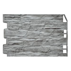 Фасадные панели Скол -  Светло- серый от производителя  Fineber по цене 492 р