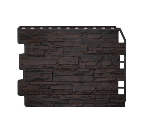 Фасадные панелиг Скол 3D - Темно-коричневый от производителя  Fineber по цене 492 р