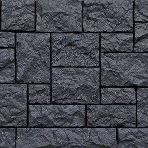 Фасадные панели (цокольный сайдинг) коллекция камень дикий - Асфальт от производителя  Fineber по цене 740 р Фасадные панели (цокольный сайдинг) коллекция камень дикий - Асфальт от производителя  Fineber по цене 740 р