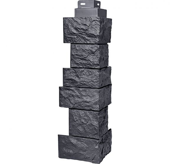 Угол наружный коллекция Дикий камень Асфальт от производителя  Fineber по цене 590 р Угол наружный коллекция Дикий камень Асфальт от производителя  Fineber по цене 590 р