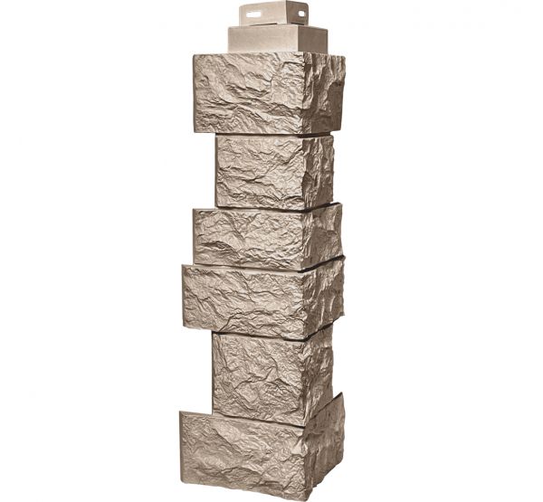 Угол наружный коллекция Дикий камень Песочный от производителя  Fineber по цене 590 р Угол наружный коллекция Дикий камень Песочный от производителя  Fineber по цене 590 р