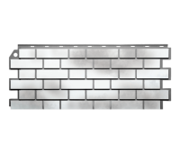Фасадные панели (цокольный сайдинг) Кирпич Клинкерный 3D Бело-коричневый